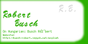 robert busch business card